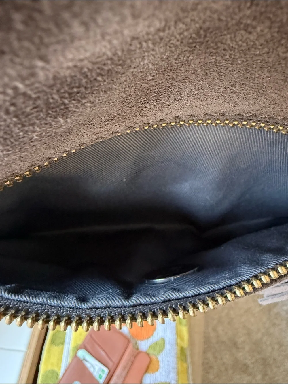 Frye Leather Grey Suede Crossbody Bag with Tassel